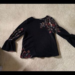 floral detailed blouse